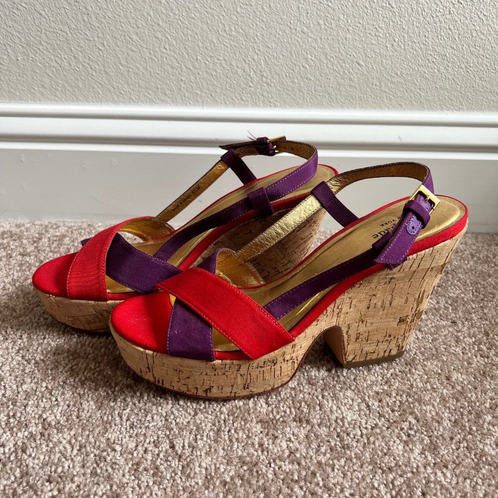 Kate Spade Penny Cork Platform Grosgrain Sandal - Picture 10 of 10